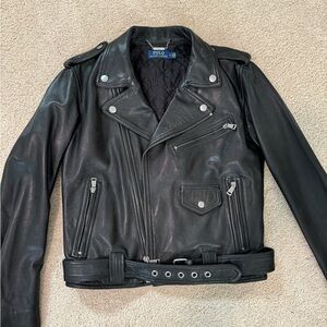 Polo Ralph Lauren size 8 ladies 100% leather Jacket
